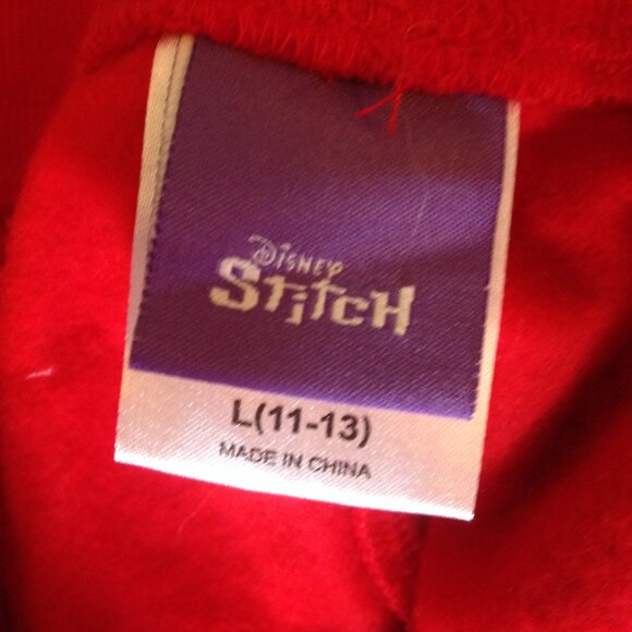 Disney Stitch Jogger Lounge Pants Large (11-13) Red - Picture 3 of 5